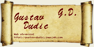 Gustav Dudić vizit kartica